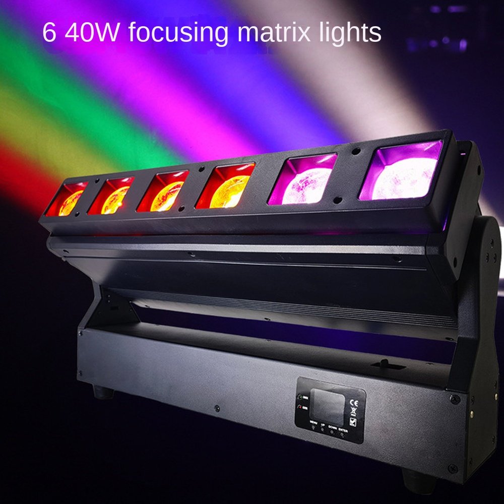 Full Color RGBW Focal Length Array New bar Dot Light 12 40W Long Beam Dynamic Voice Control Full Color Beam Light