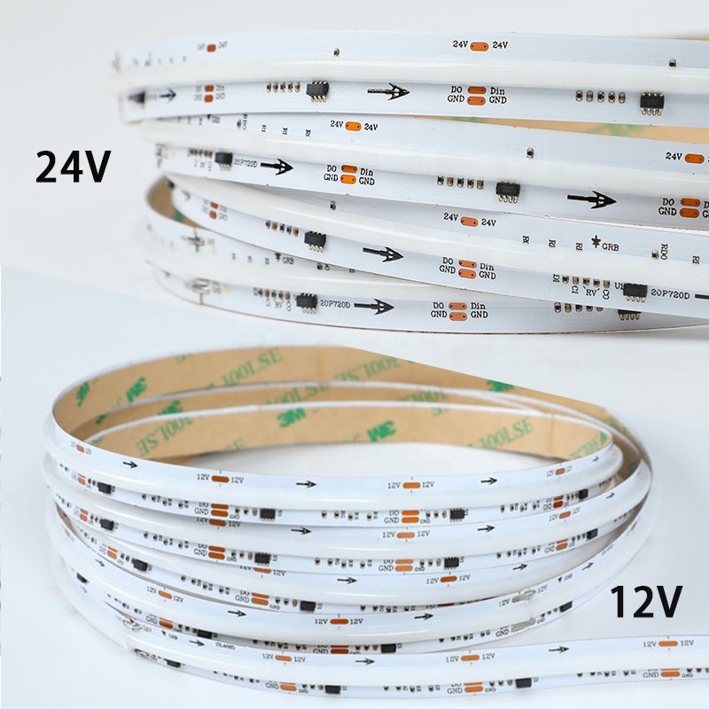 Dream Color Addressable Cob 12V 24V RGBW RGB Streifen Flexible 720/m RGBIC Tira Pixel Stripe Cinta Luces Cob Led Strip Light