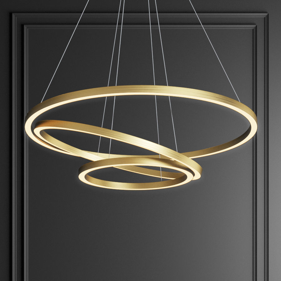 ECOJAS Acrylic Modern Pendant Lights Aluminum Ceiling Led Chandelier Gold Design Aluminum Simple Iron + Crystal + Acrylic 80 4.6