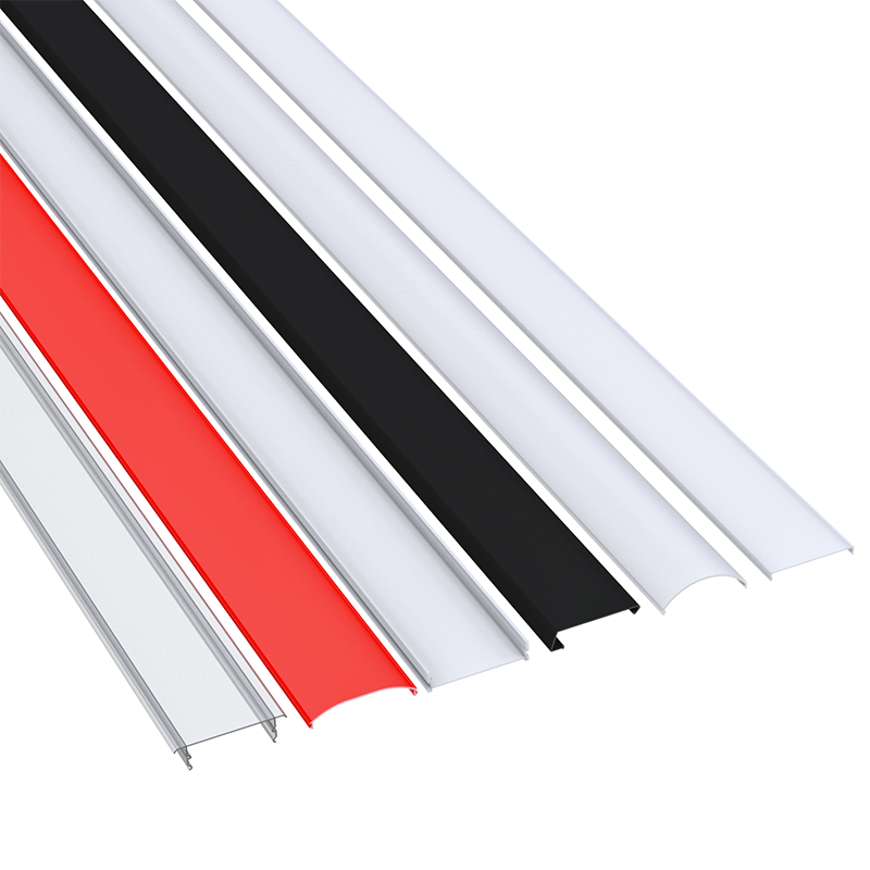 For Train and Bus Led Light Housing Double Colored Prismatic Coextrusion Polycarbonate Profile Led Light Diffuser Cover