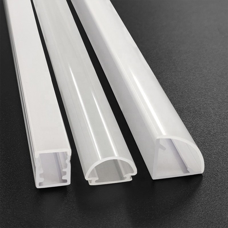 For Train and Bus Led Light Housing Double Colored Prismatic Coextrusion Polycarbonate Profile Led Light Diffuser Cover