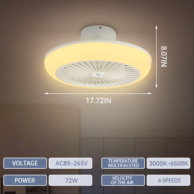 For Living Room Modern Intelligent Remote Control Decorative Ceiling Fan With Light/Led Ceiling Fans/Dimming Fan Lighting