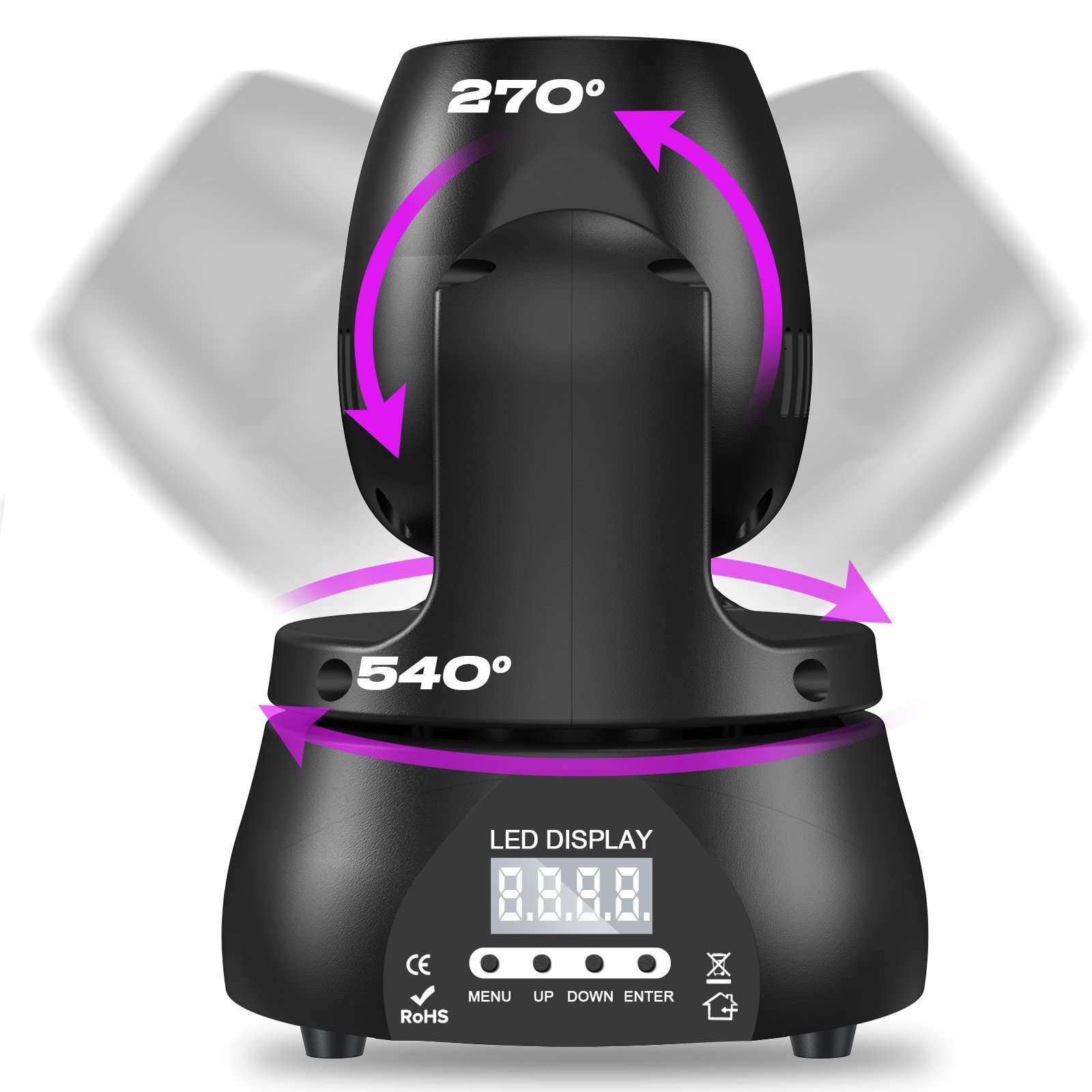 Popular Shaking Head Lighting Equipment Dj Disco Dmx 512 Control 40W Rgbw Led Beam Stage Bar Moving Head Lights
