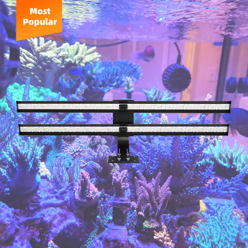 SEASTAR 2023 Newest Adjustable Spectrum Clip Marine Fish Tank Full Spectrum Led Aquarium Light Bar for Coral Reef
