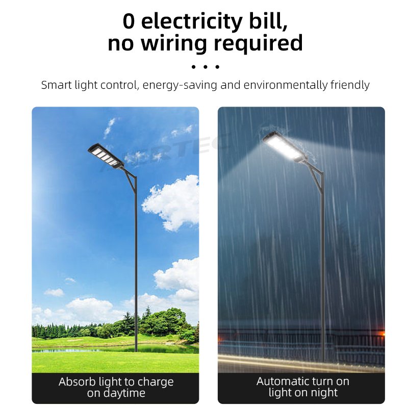 Outdoor Lighting Waterproof Ip66 50w 100w 150w 200w 250w All in One Integrated Solar Led Street Light