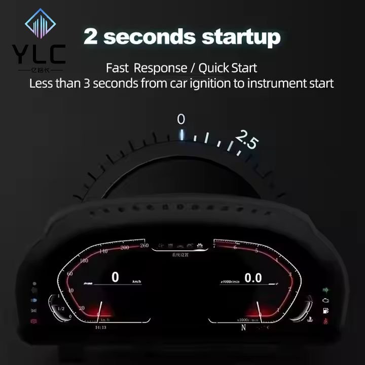 YLC 12.3" Original Car Digital Cluster Instrument for BMW E60 E61 E63 E64 Dashboard Instrument (2003-2009)