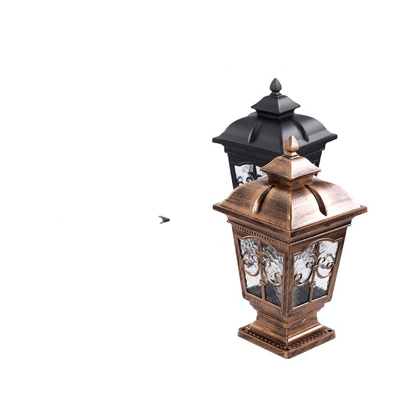 Pillar Lights Modern Outdoor Pillar Led Solar Lamp Street Led Black Plastic Led Lighting Garden Outdoor Pillar Lights Solar