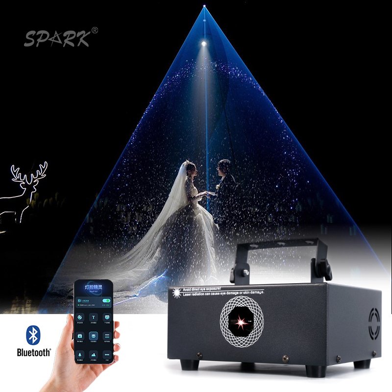 Hot Sale Wedding 2W RGB Full Color 20K Scanner Animation Blue Tooth Control Laser Show Projector for Night Dj Club