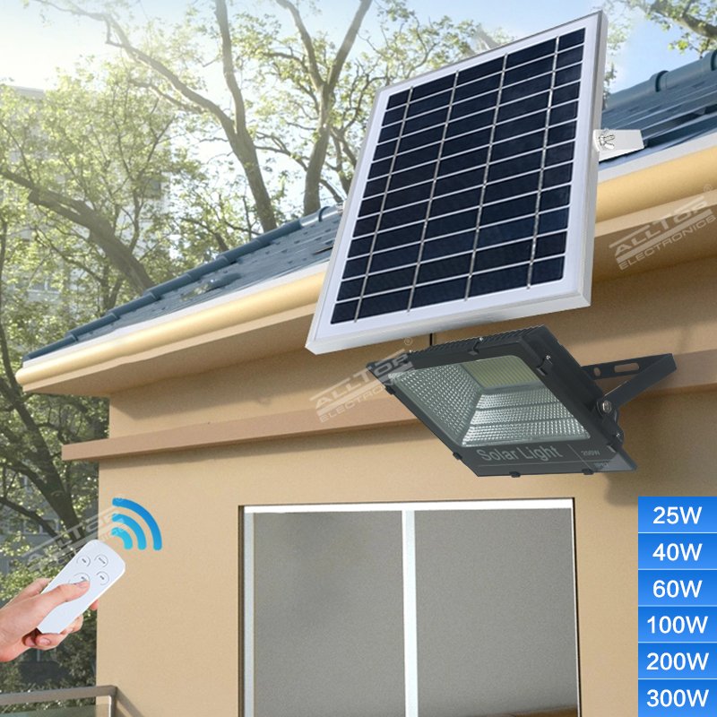 ALLTOP Ip65 Waterproof Aluminium Outdoor Reflector 25w 40w 60w 100w 200w 300w LED Solar Flood Light