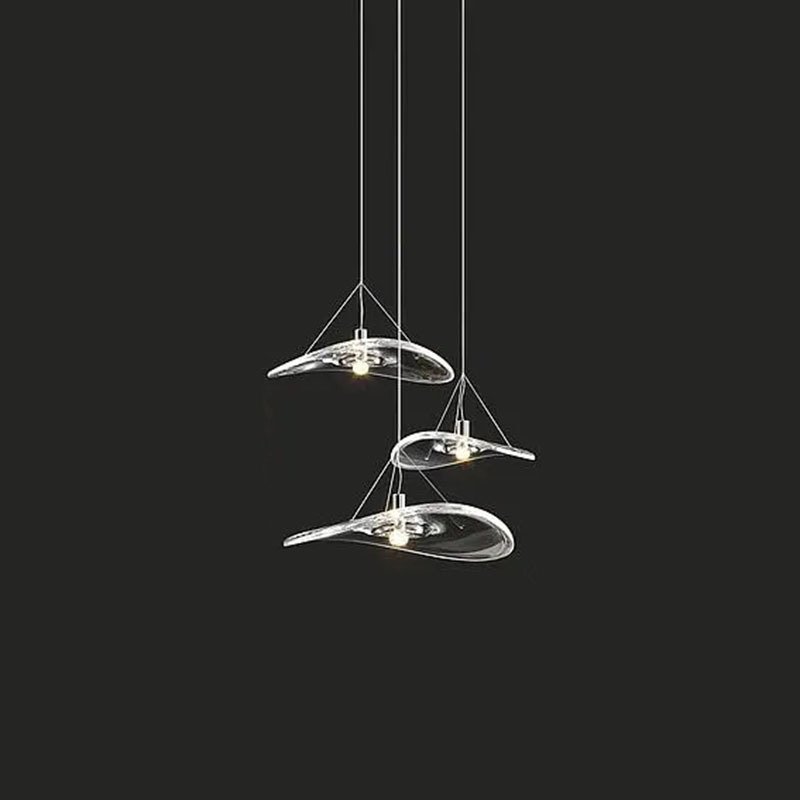 Modern Pendant Light Staircase Hotel Villa Luxury Crystal Pendent Lamp Art Glass Handmade Minimalist Led Indoor Lighting