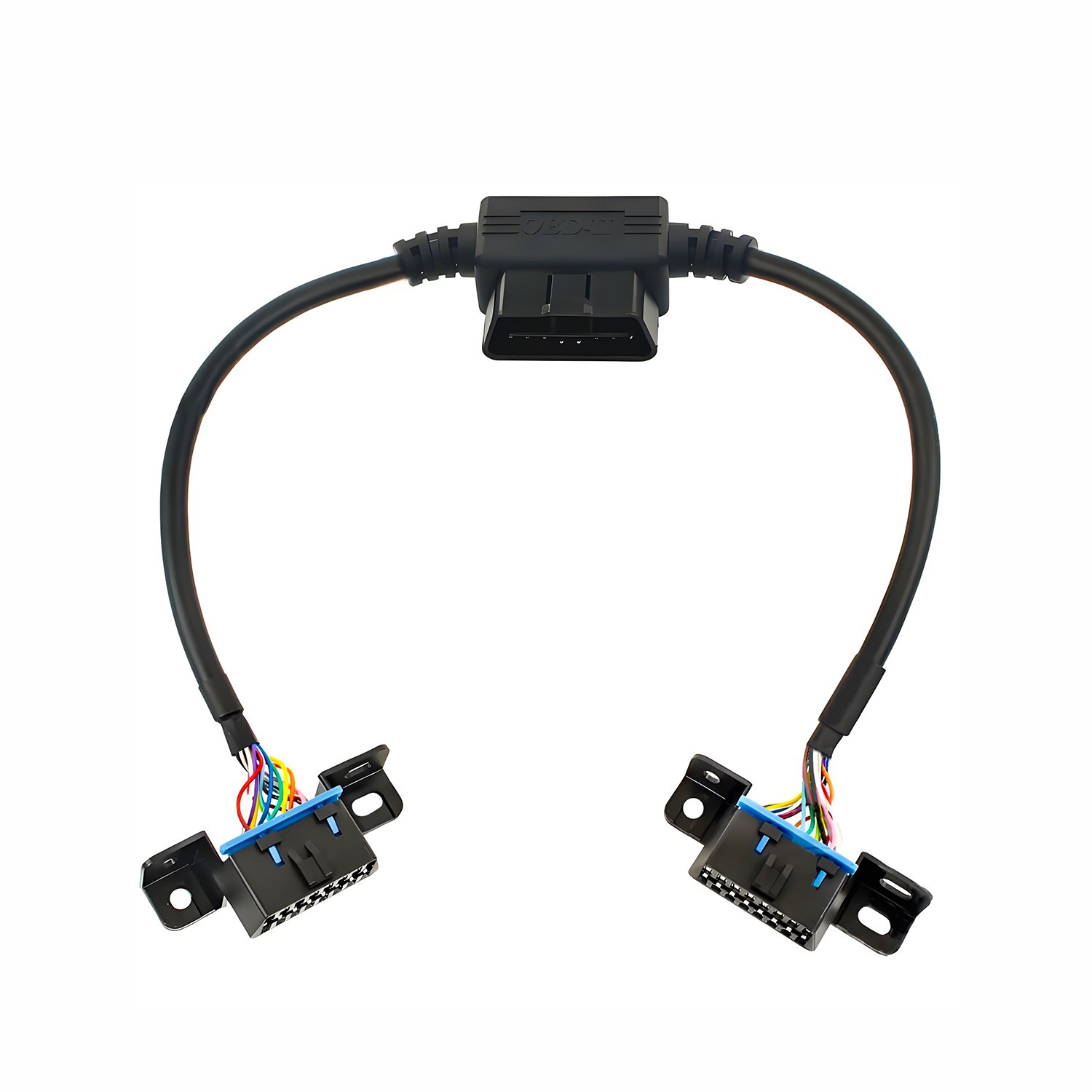 Custom OBD Port Plug and Play Pass Through Cable OBDII Y Splitter Harness for PowerStep/AMP Research/Nissan/Toyota/DODGE Car