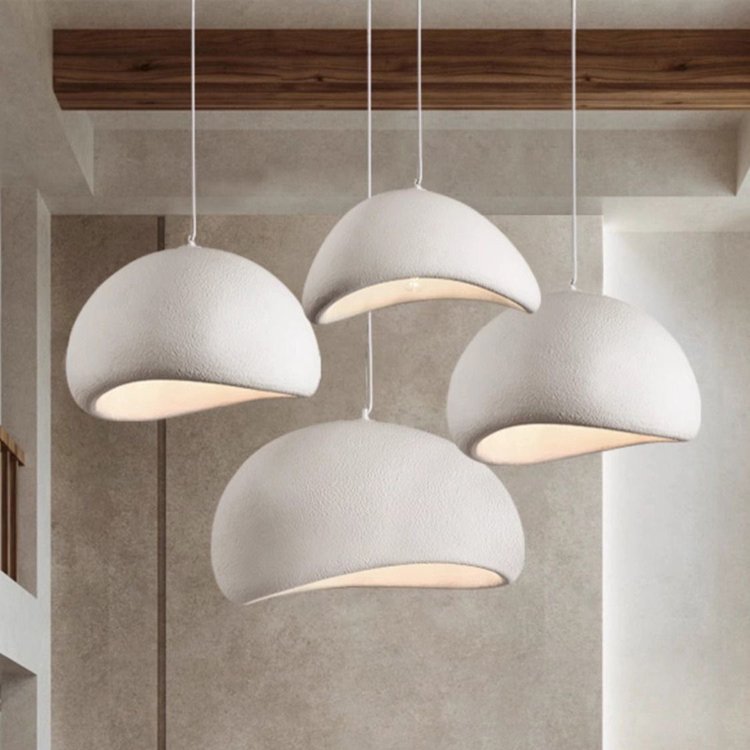 Home Decor Nordic Modern E27 Pendant Light Kitchen Restaurant Decorative White Hanging Lamp Designers Wabi Sabi Style Chandelier