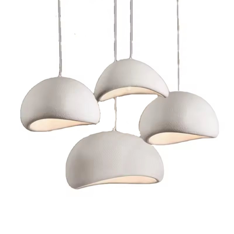 Home Decor Nordic Modern E27 Pendant Light Kitchen Restaurant Decorative White Hanging Lamp Designers Wabi Sabi Style Chandelier