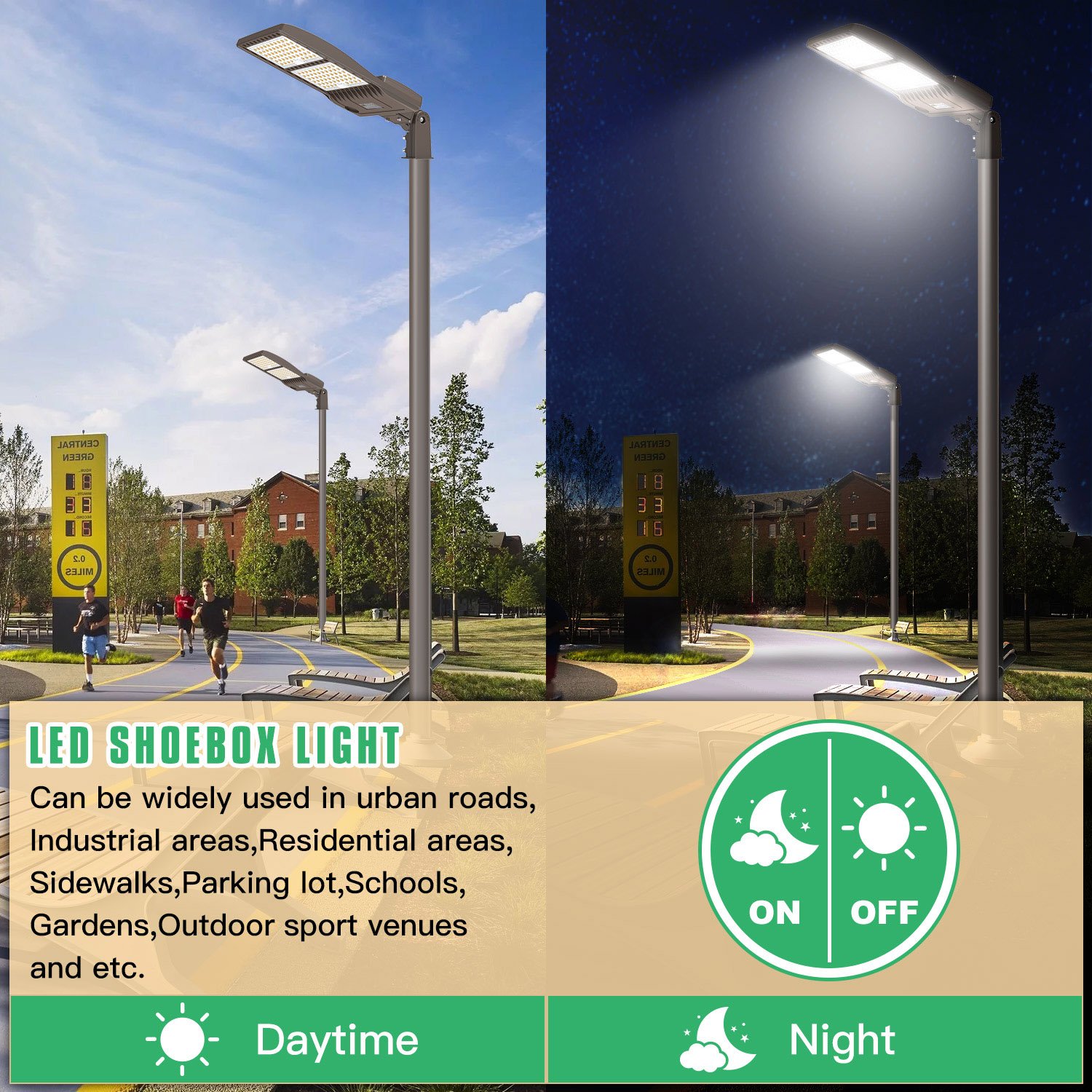 Led Shoebox Area Light 100w 150w 200w 240w 320w Dlc Ip65 Led Parking Lot Light With Photocell Sensor