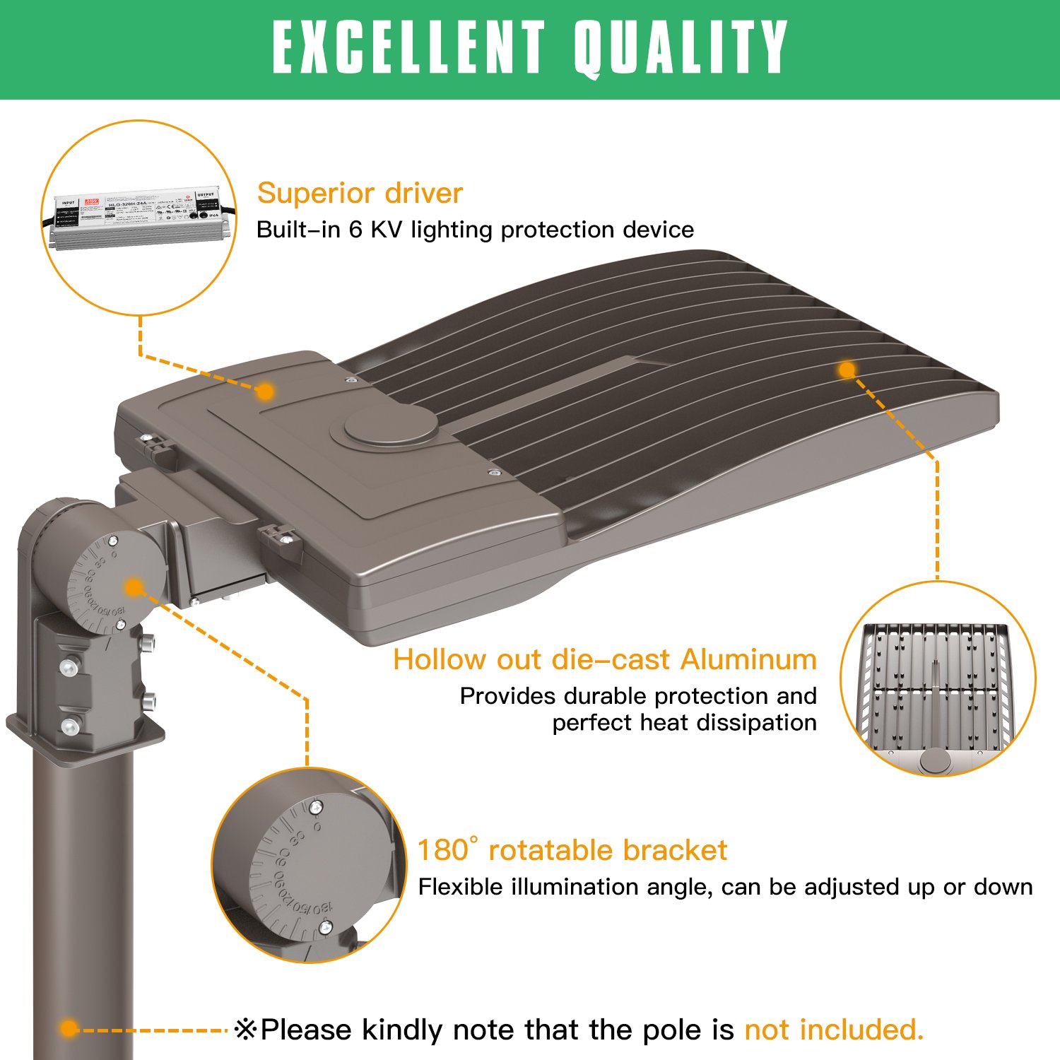 Led Shoebox Area Light 100w 150w 200w 240w 320w Dlc Ip65 Led Parking Lot Light With Photocell Sensor