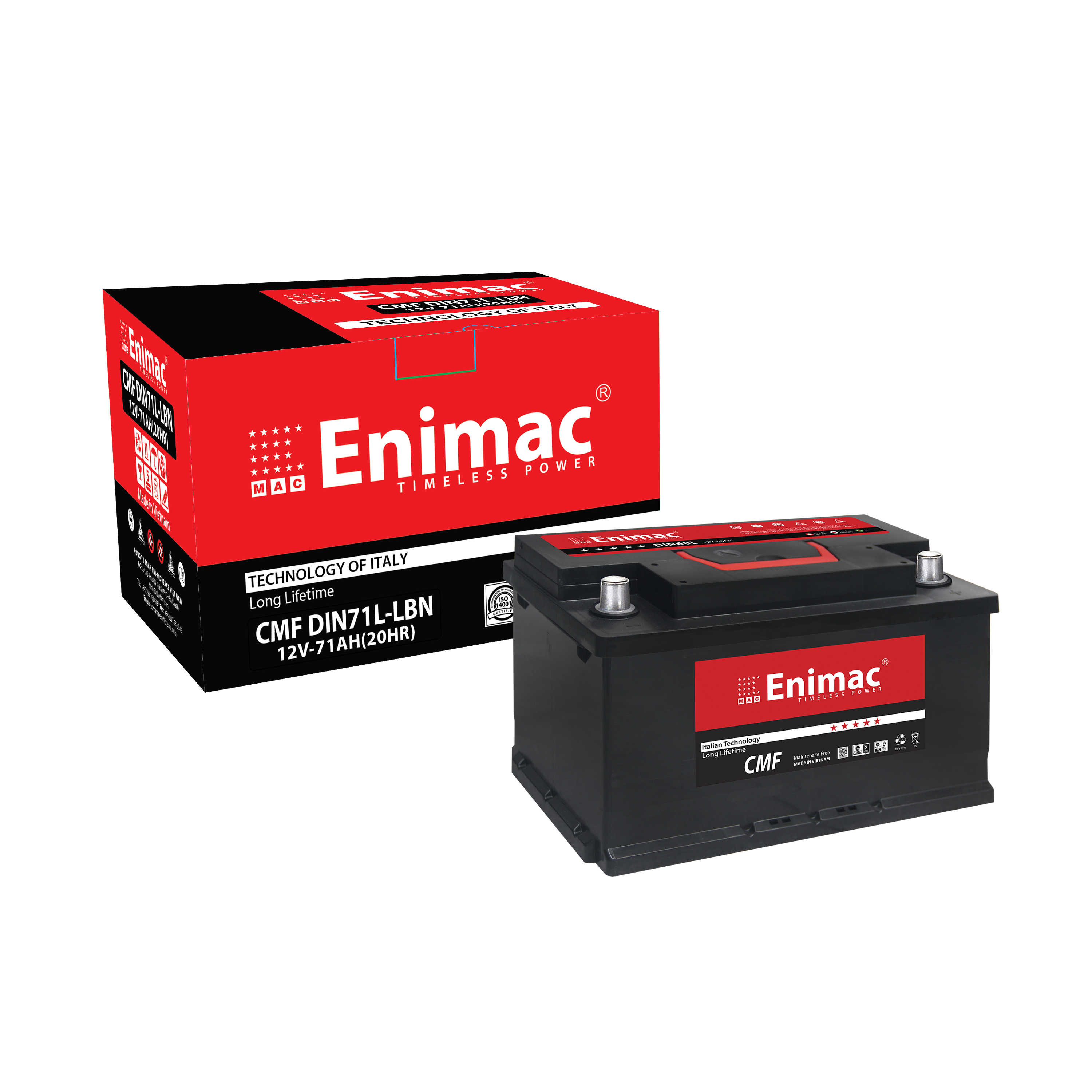 Hot Sale High Quality Strong Power 12V 71AH Lead Acid Car Battery Made in Vietnam Auto Batteries-New & Used