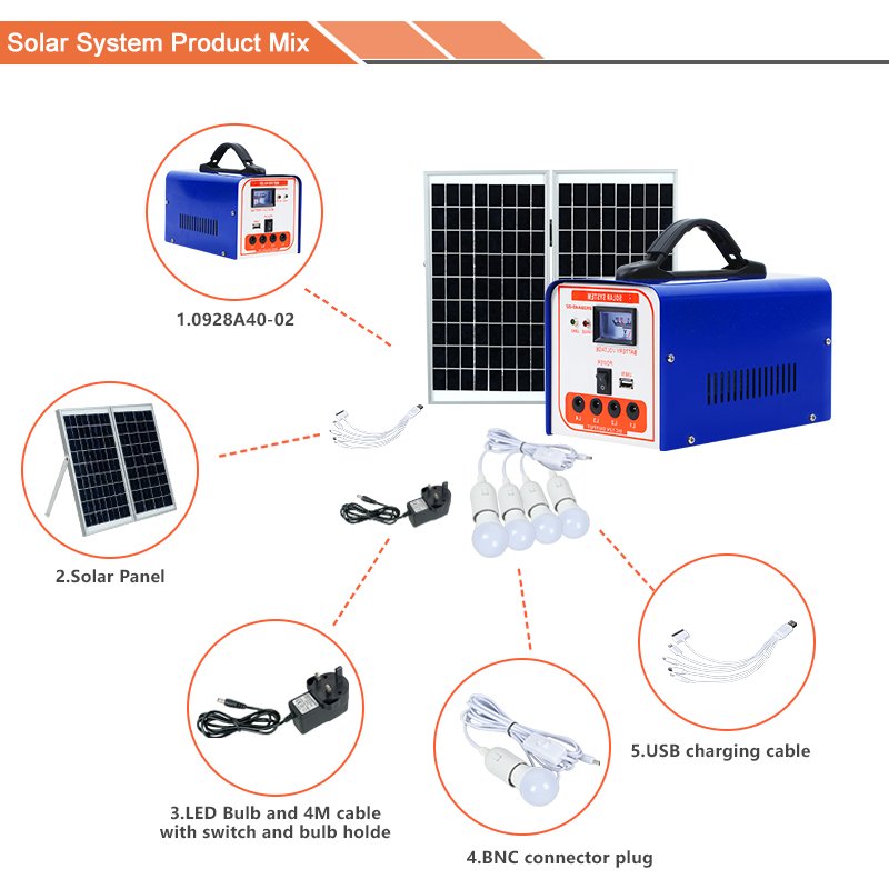 Home Mobile Charging Solar Led Light Kits Solar Panel System Solar System