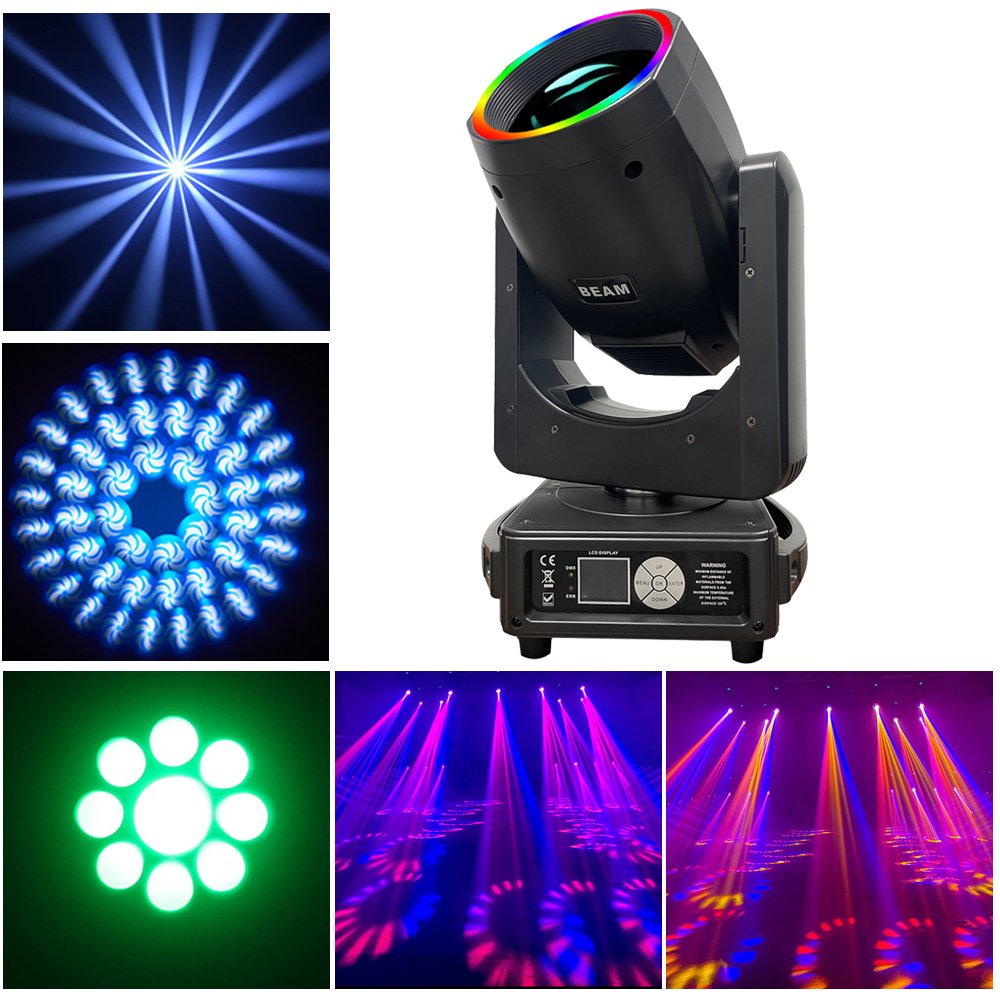 Update 295 Beam Moving Head Light With RGB Led Circle DJ Stage Lighting Disco Party Wedding Lamp