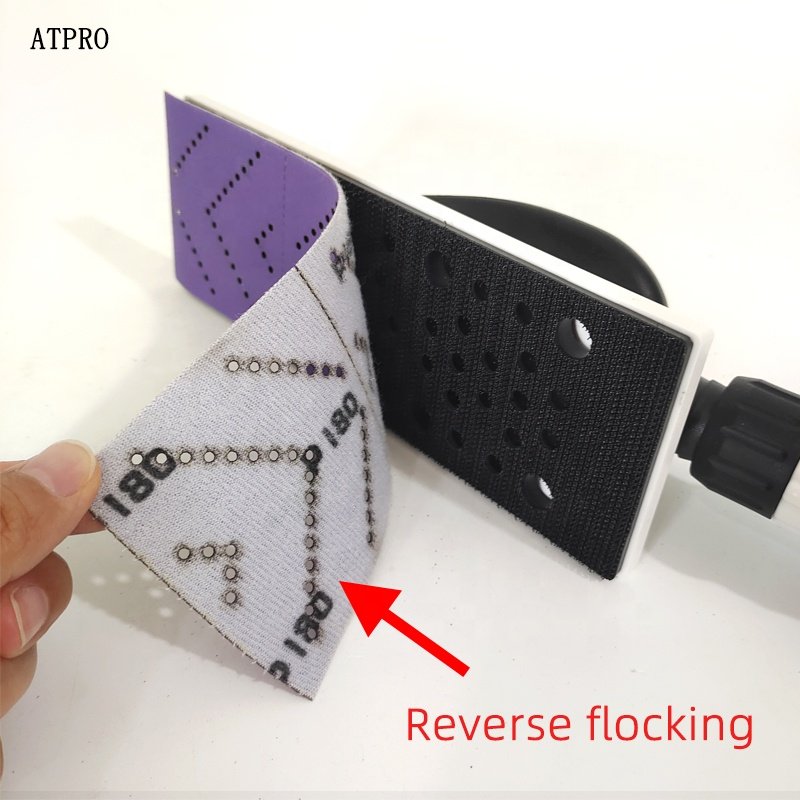 70mm 12 Meters Dry Grinding Flocking Sandpaper Square Purple Car Paint Polishing Abrasive Grinding Tool