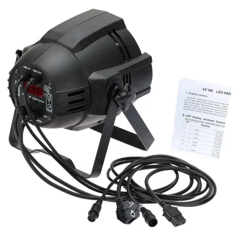 RGBW 54*3W Led Par Light Par Can Wedding Stage Led Light Dj Light System