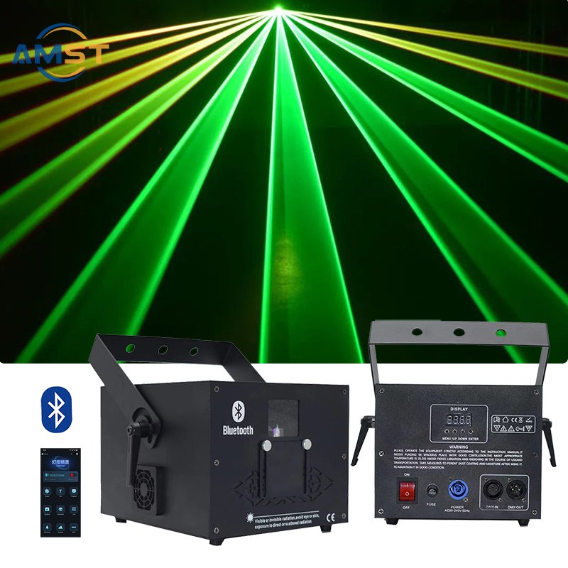 Good Effect 3W DJ Laser RGB Full Color Line Curtain Stage Lighting DMX 512 Control for Disco Party Club KTV