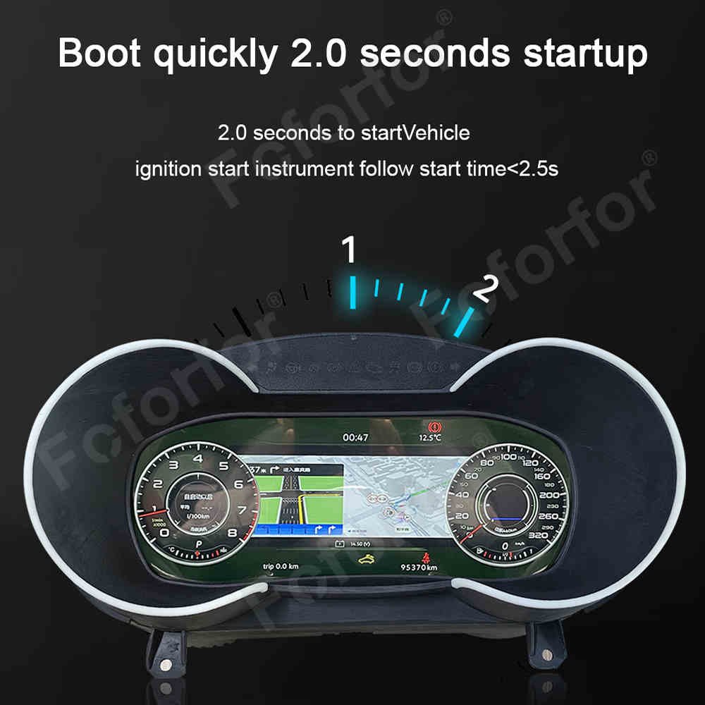 Car LCD Digital Cluster for Audi TT 2008-2014 Virtual Cockpit Speed Meter Dashboard Instrument