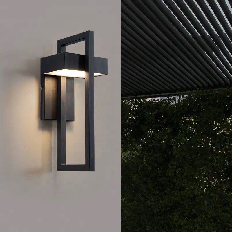 LED Outdoor Wall Light Modern Black Wall Sconce Waterproof Porch Front Door Garden Yard Patio 3000K 4000K Garden Decorative
