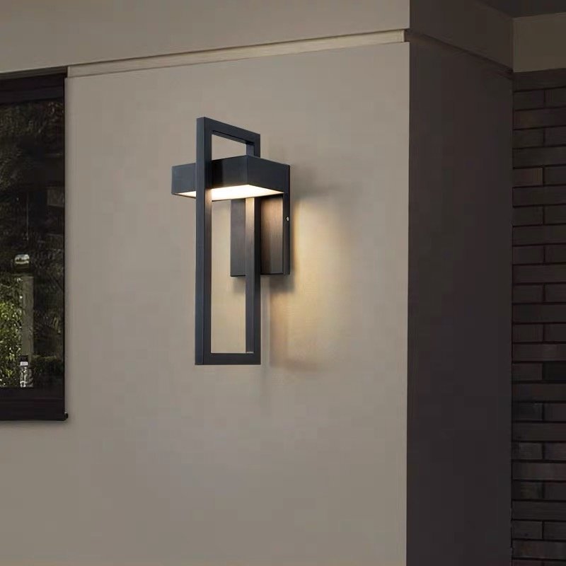LED Outdoor Wall Light Modern Black Wall Sconce Waterproof Porch Front Door Garden Yard Patio 3000K 4000K Garden Decorative