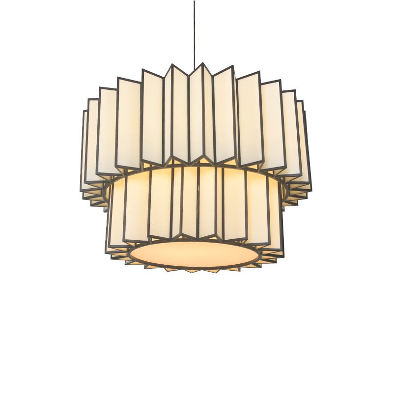 Nordic Simple Modern French Cream Style Dining Room Bedroom Living Room Study Lighting Decorative Atmosphere Fabric Chandelier