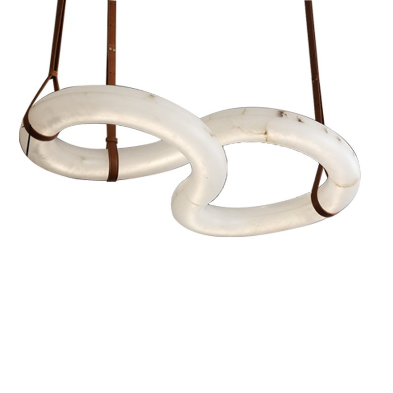 Modern Ring Personality Chandelier Led Ceiling Marble Lamp Furniture Villa Lighting Customizable Modern Ring Chandelier