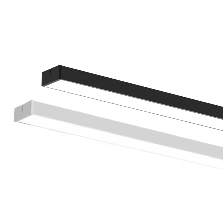 Free Sample Decorative Design Gyms Linear Light Black Thin Linear Suspended Light 6500k Concealed Linear Lighting with Lens