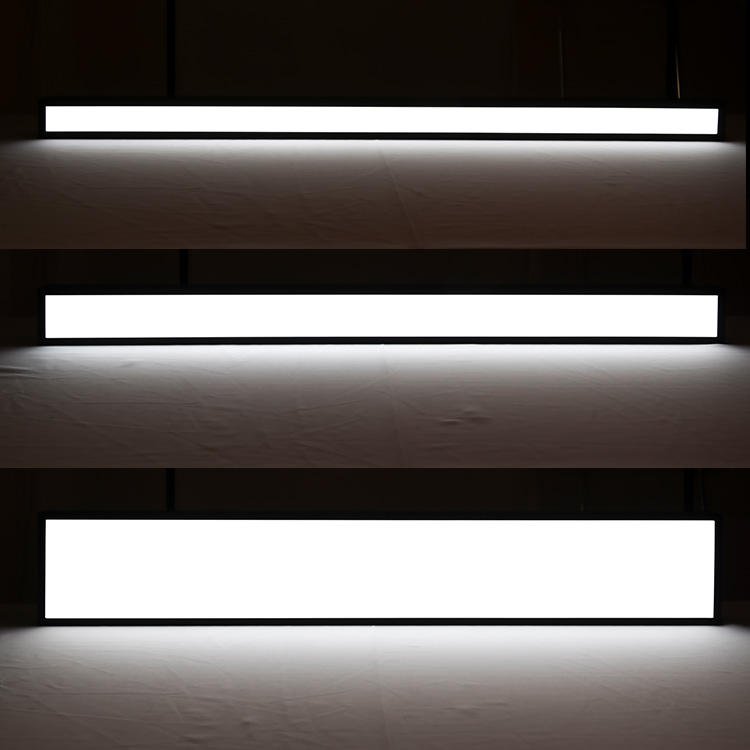 Free Sample Decorative Design Gyms Linear Light Black Thin Linear Suspended Light 6500k Concealed Linear Lighting with Lens