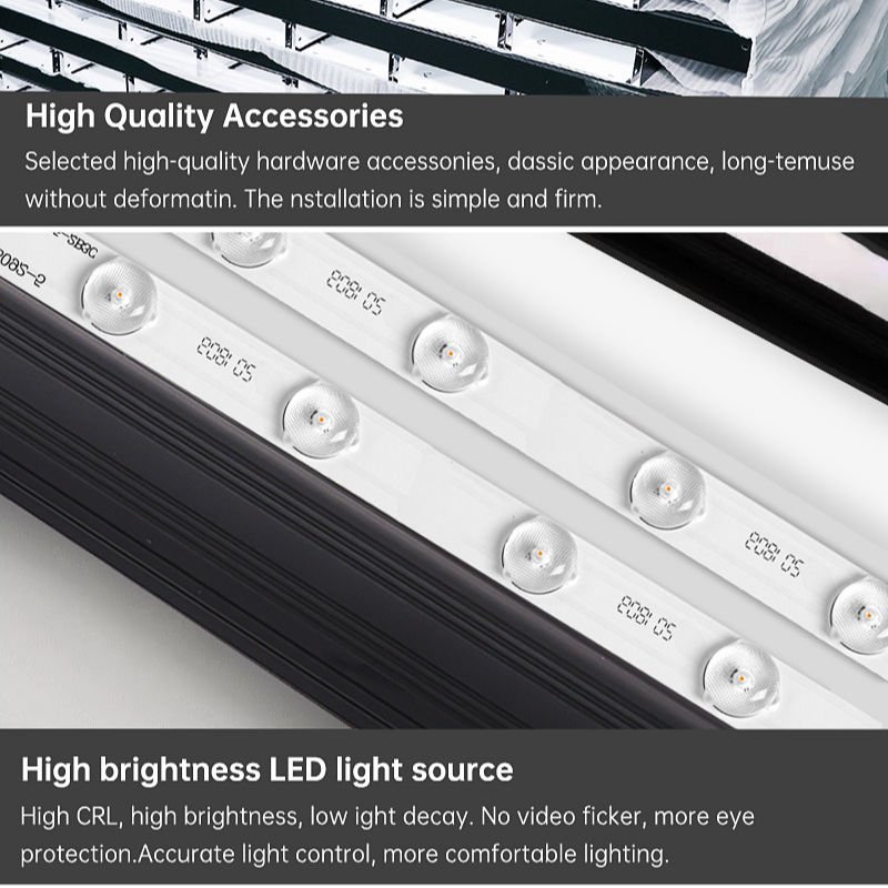 Free Sample Decorative Design Gyms Linear Light Black Thin Linear Suspended Light 6500k Concealed Linear Lighting with Lens