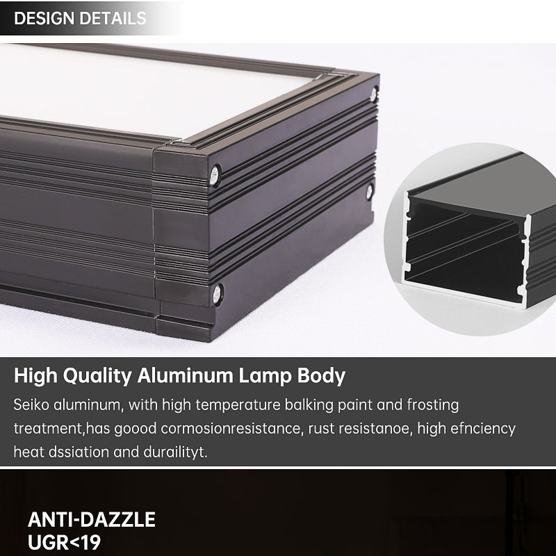 Free Sample Decorative Design Gyms Linear Light Black Thin Linear Suspended Light 6500k Concealed Linear Lighting with Lens