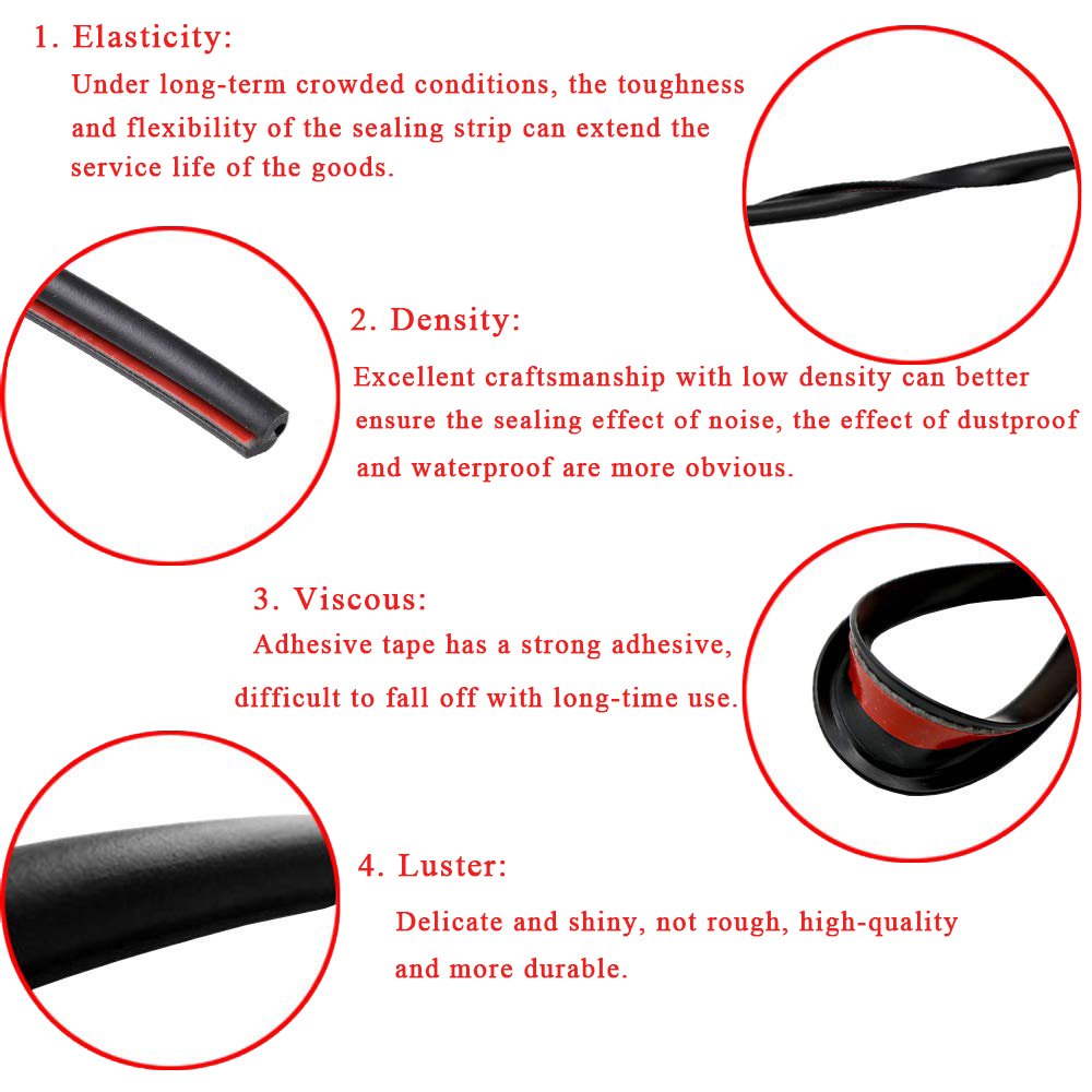 5M/8M/10M Universal Car Door Accessories Decorative Edge Strip Protection Auto Door Edge Anti-Scratch Protector Strip