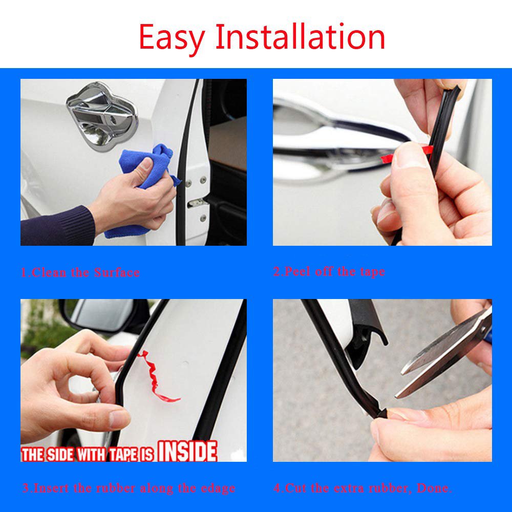 5M/8M/10M Universal Car Door Accessories Decorative Edge Strip Protection Auto Door Edge Anti-Scratch Protector Strip