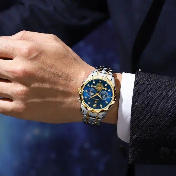 POEDAGAR Luxury Man Wristwatch Stainless Steel Men's Quartz Watches Waterproof Luminous Chronograph Watch for Men Reloj Hombre