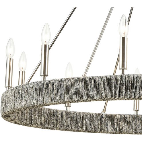 Custom Nordic Kitchen Island Simplicity Dining Room Chandelier Satin Brass With Natural Abaca Chandelier Ceiling Light