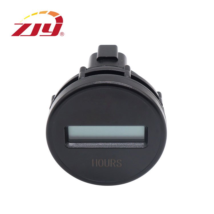 ZJY Universal Hour Meter Black Dial with Digital Readout Time Meter