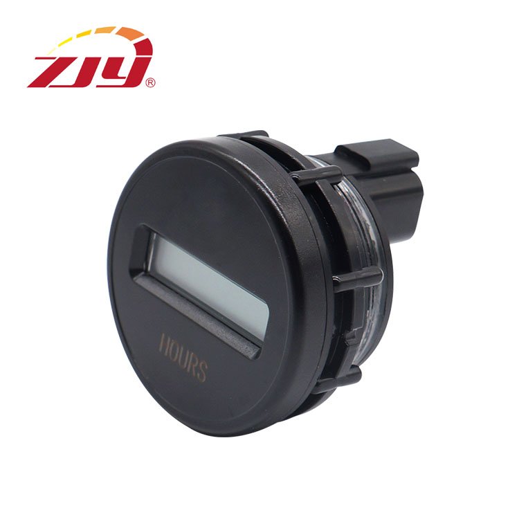 ZJY Universal Hour Meter Black Dial with Digital Readout Time Meter
