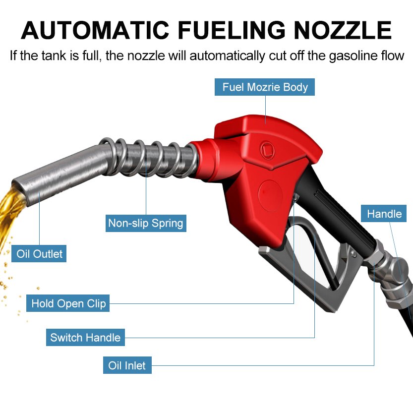 Portable Plastic 240 Liter 480L Fuel Gasoline Diesel Tank with Automatic Dispensing Nozzle for On-Site Refueling
