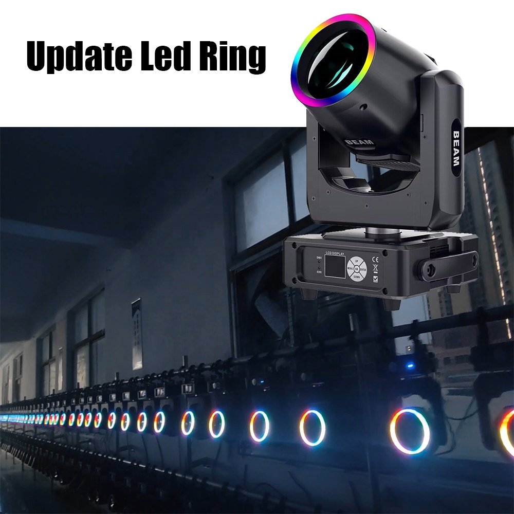 Update Led Strip on Head Mini 230 Beam Moving Light High Bright Stage Lighting Pro DMX 512 Disco DJ Lamp