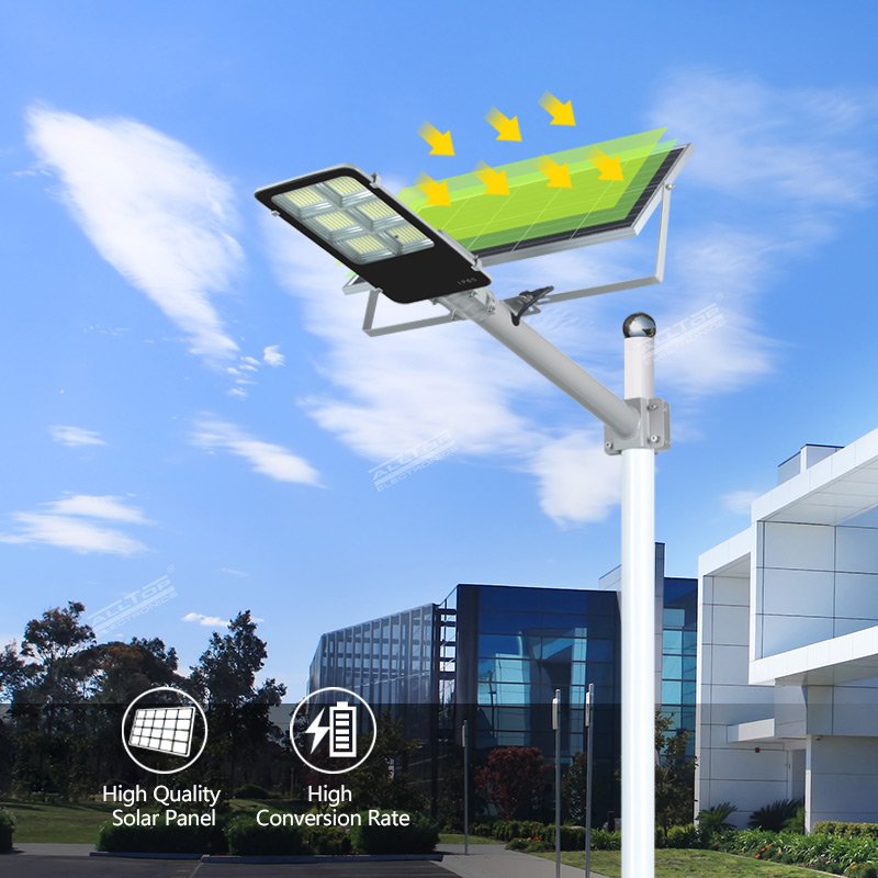 Multiple Models Commercial 5730 Led High Lumen Ip65 Waterproof Die Cast Aluminum Remote Control Polysilicon Solar Street Lights