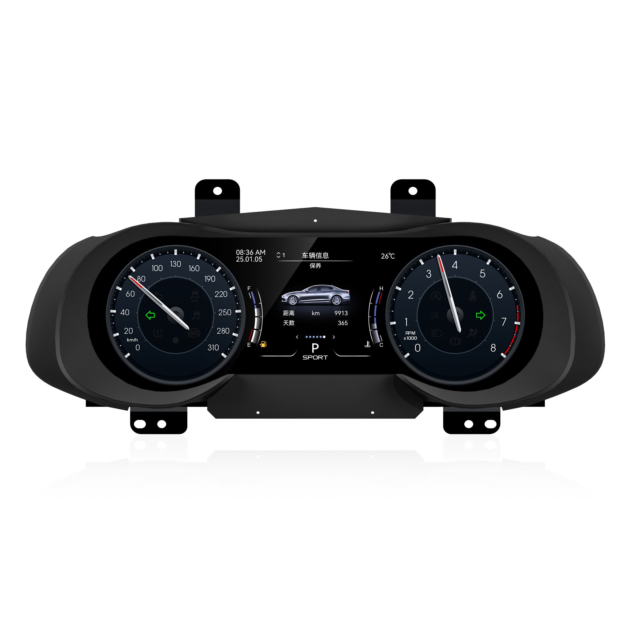 Bosstar 12.3Inch Linux System Car Dashboard Speedometer LCD Instrument for Maserati Quattroporte 2013-2023 Digital Cluster