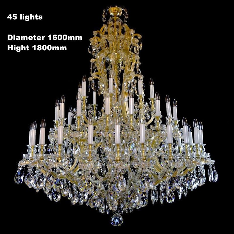 Hotel Lobby Custom Indoor Decoration Pendant Light 54 Lights Classic Crystal LED Chandelier Chandelier