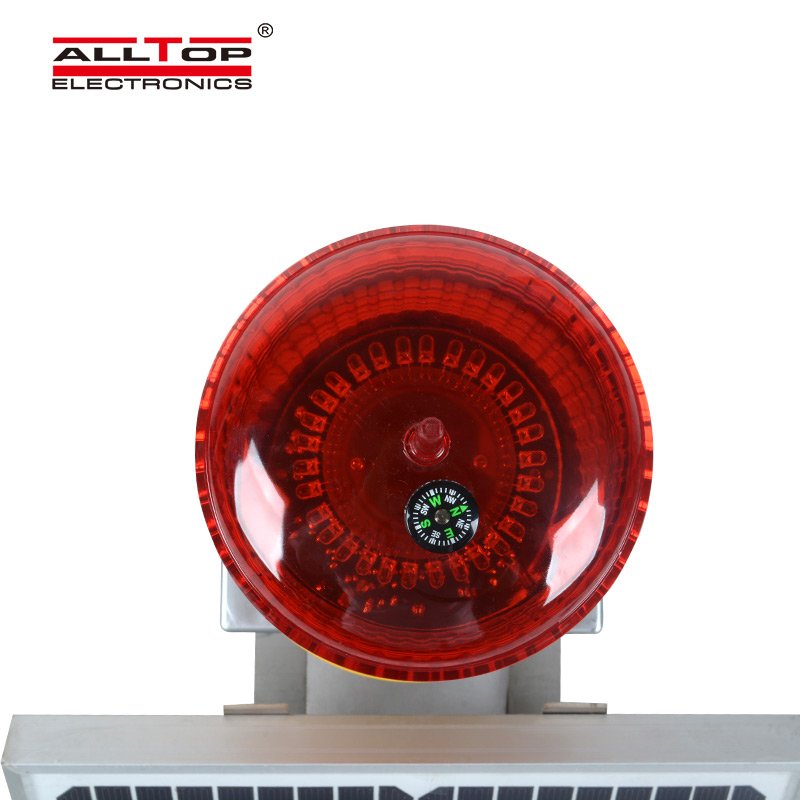 ALLTOP High Quality IP65 Waterproof Solar Powered LED Marine Navigation Aviation Obstacle Emergency Warning Light
