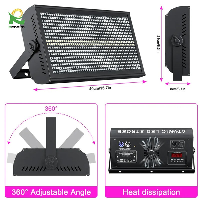 Redsun Dj Party Stage Light Stage RGB Color Strobe Light Wholesale 200 Watts Led 48+8 Strobe Light