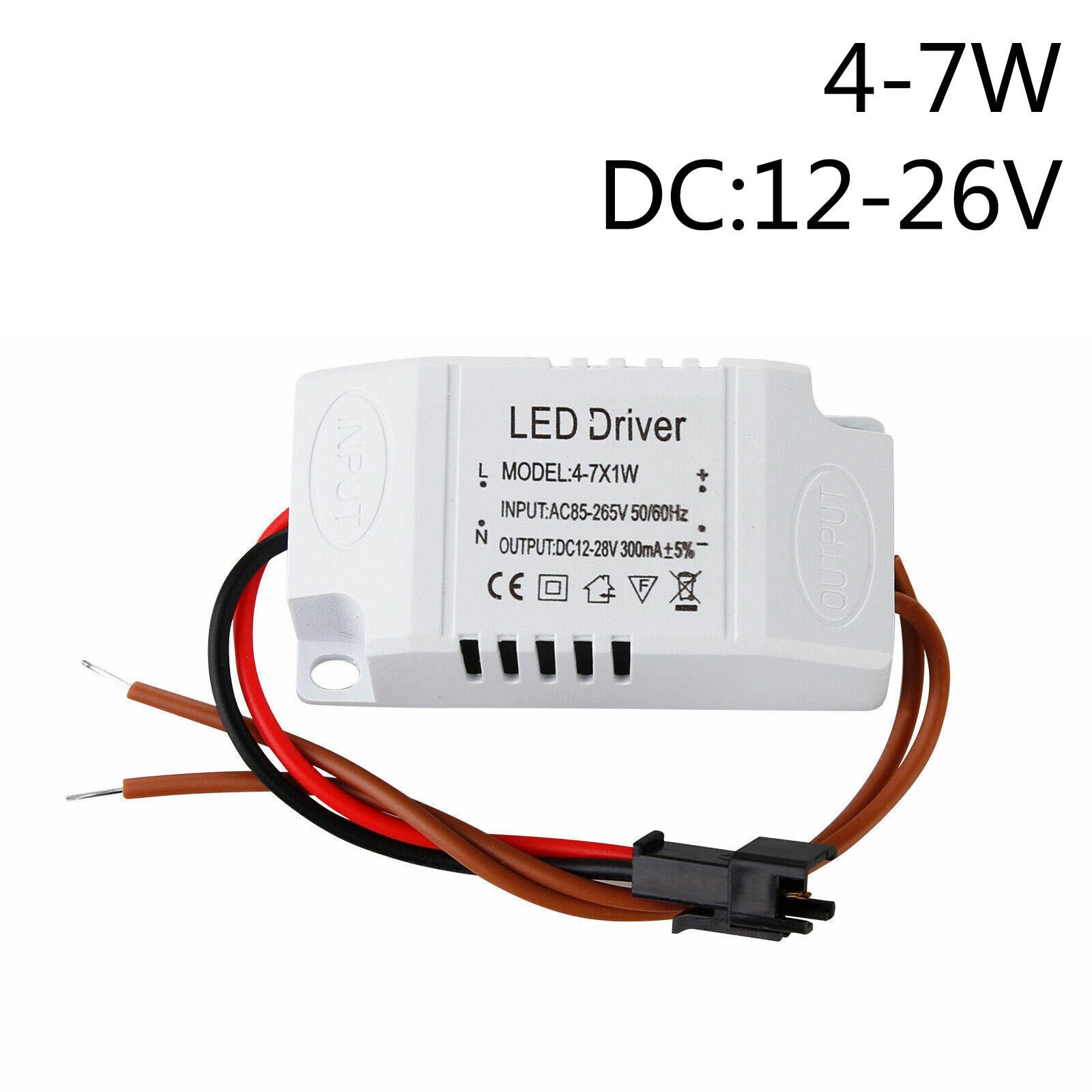 LED Driver 3W 12W 18W 36W Power Supply Transformer AC 110V 220V DC 12V 24V 300ma