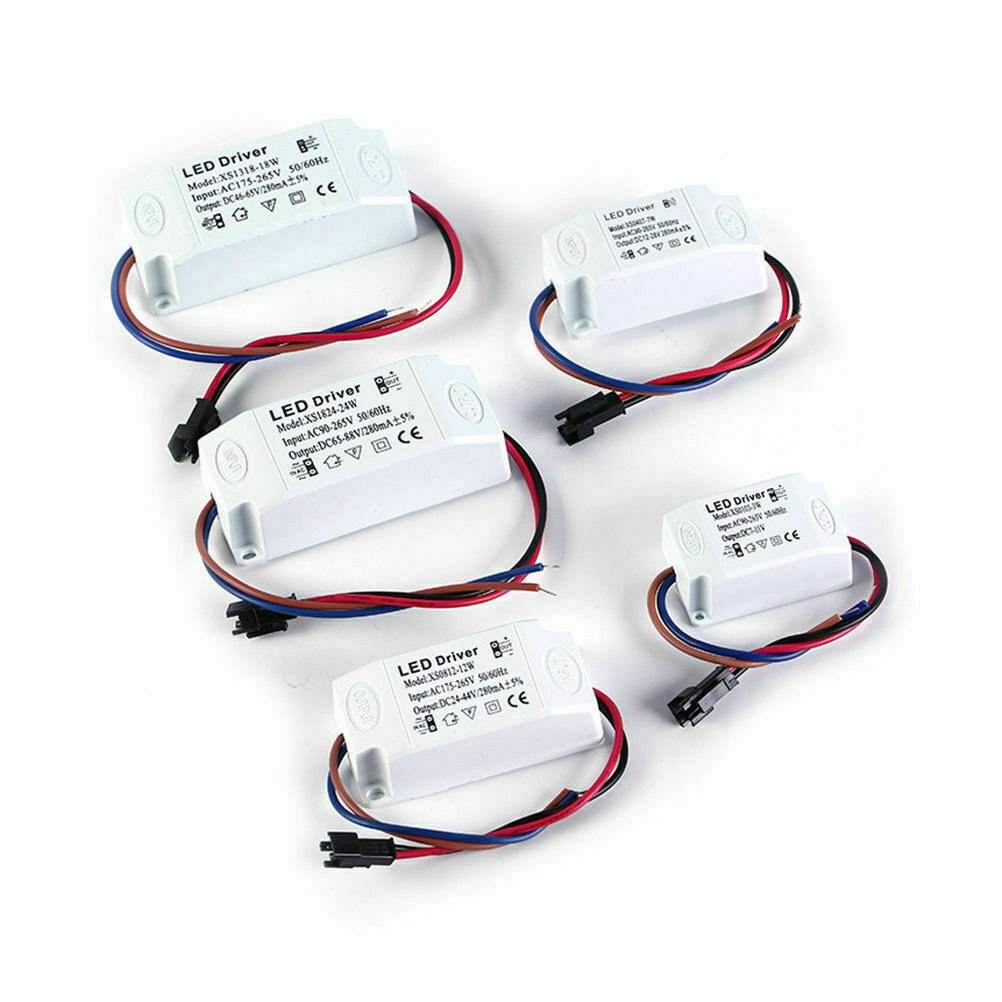 LED Driver 3W 12W 18W 36W Power Supply Transformer AC 110V 220V DC 12V 24V 300ma
