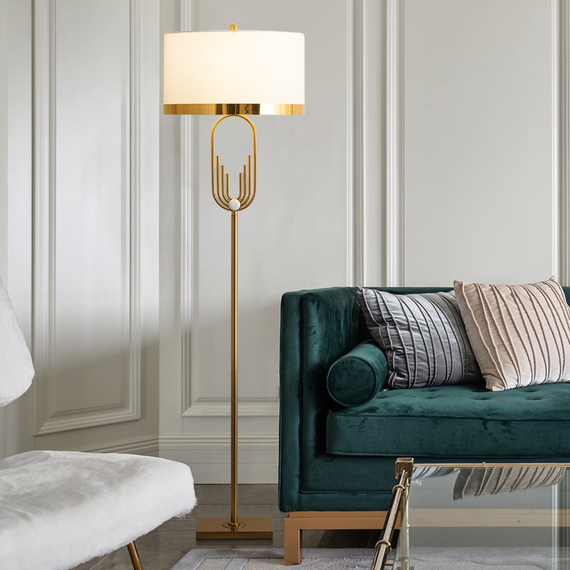 Nordic Floor Lamp Light Bedroom Bedside Lamp Luxury Living Room Sofa Creative Study Simple Modern LED Small Metal 90 80 Round